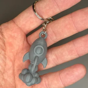 Space Rocket Keychain