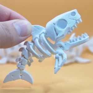 Skeleton Shark Keychain